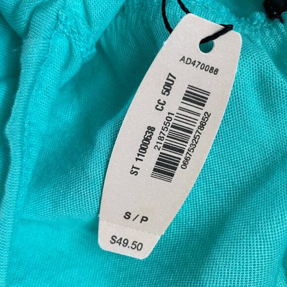 NWT $49 Victoria’s Secret Turquoise Blue Cotton Swim Cover Up SMALL NEW - Picture 5 of 7